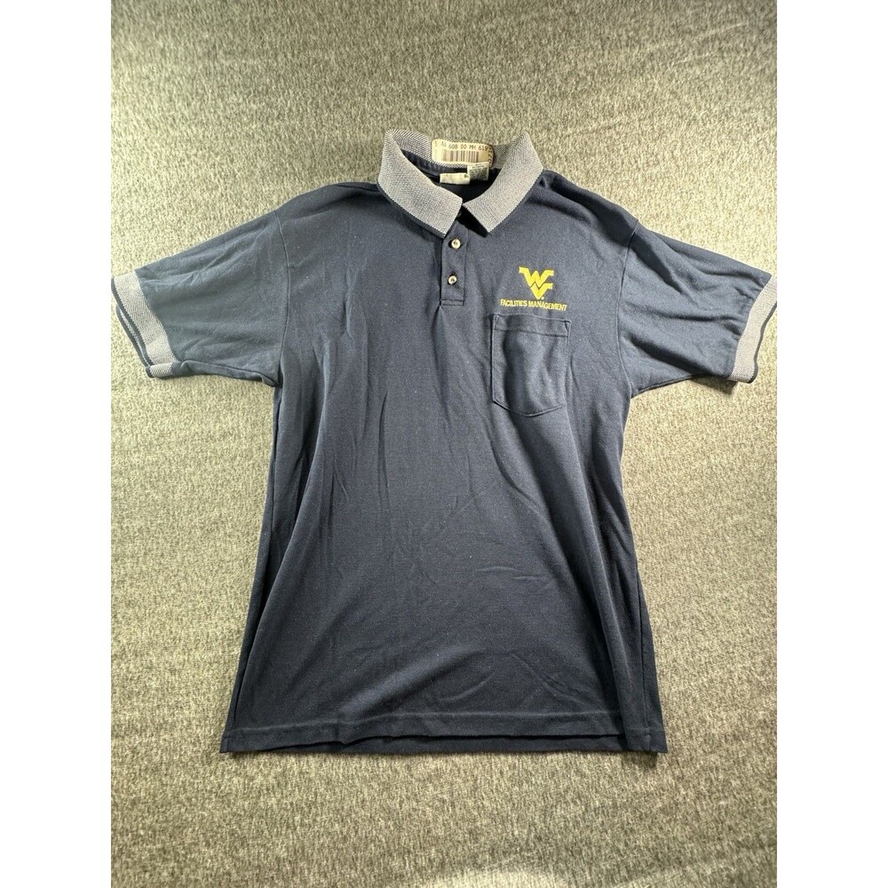 WV University Polo Shirt Mens M-ss Pullover Short Sleeve Facility Management